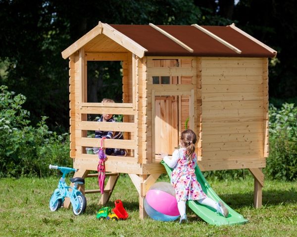 בית עץ לילדים דגם M501c כולל מגלשה